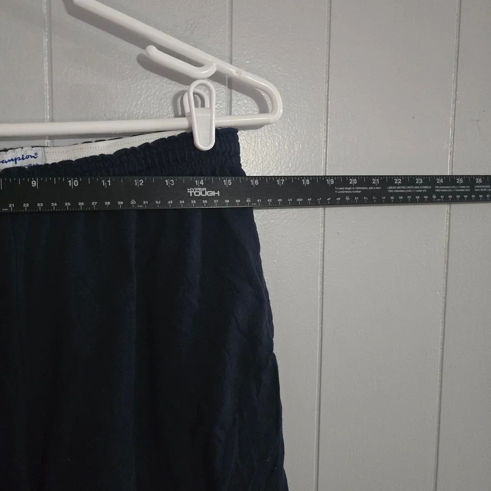 Champion Jersey Athletic Shorts Mens L Navy Blue‎ Elastic Waist Drawstring